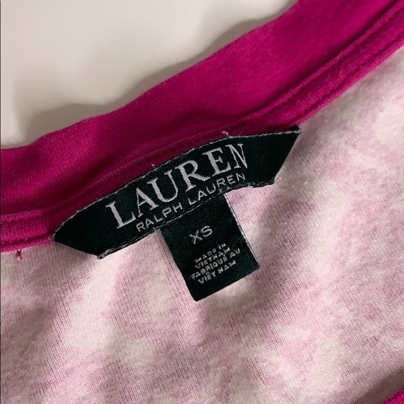 Ralph Lauren Bohemian print pink short sleeve Top women’s xs - Picture 2 of 6